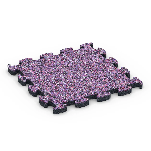 Steentapijt kliktegel von WARCO im Farbdesign Lavendel mit den Abmessungen 28,9 x 28,9 x 1,8 cm. Produktfoto von Artikel 6819 in der Aufsicht von schräg vorne.