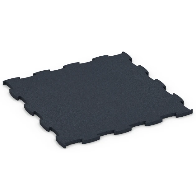 Fitness Premium studiovloer von WARCO im Farbdesign Antraciet mit den Abmessungen 99 x 99 x 2,8 cm | 0,98 m². Produktfoto von Artikel 6969 in der Aufsicht von schräg vorne.