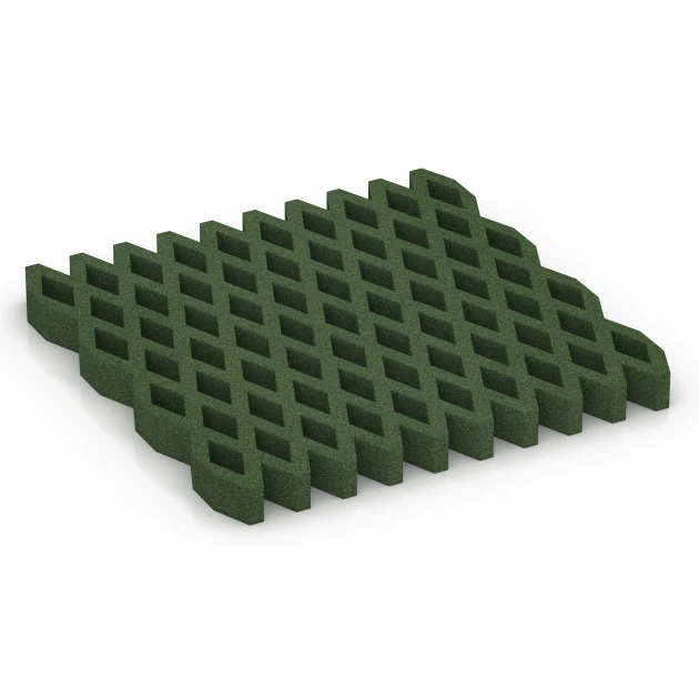 Valdempend grasrooster von WARCO im Farbdesign Grasgroen mit den Abmessungen 100 × 100 × 8 cm. Produktfoto von Artikel 7014 in der Aufsicht von schräg vorne.