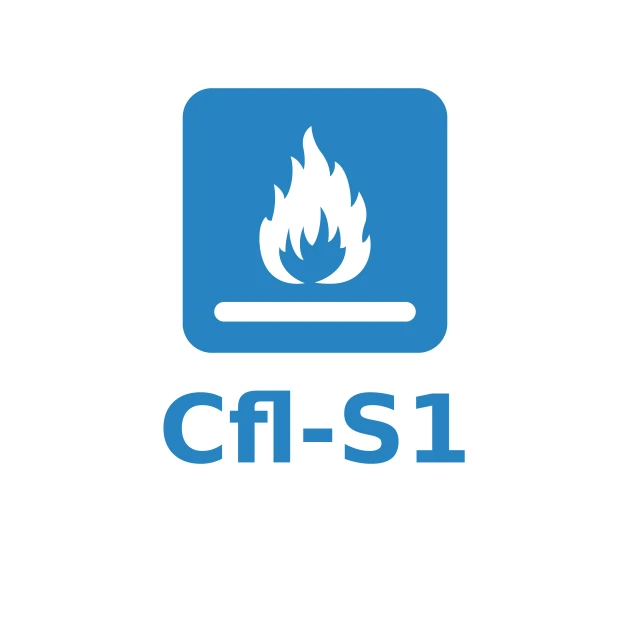 Toeslag Brandklasse Cfl-s1 von WARCO im Farbdesign  mit den Abmessungen DZ 2 cm. Produktfoto von Artikel 7017 in der Aufsicht von schräg vorne.