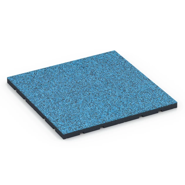 Outdoor-Fitnessboden von WARCO im Farbdesign Atlantik mit den Abmessungen 60 x 60 x 3 cm | 0,36 m². Produktfoto von Artikel 7139 in der Aufsicht von schräg vorne.