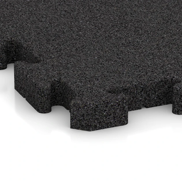 Detailaufnahme der Randausprägung von WARCO-Produkt 4185, Ballspielplatte, Format 50 x 50 x 4 cm | 0,25 m², Farbe Anthrazit.