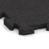 Detailaufnahme der Randausprägung von WARCO-Produkt 3330, Fitness-Bodenschutzmatte HD, Format 1000 x 1000 x 30 mm, Farbe Anthrazit.