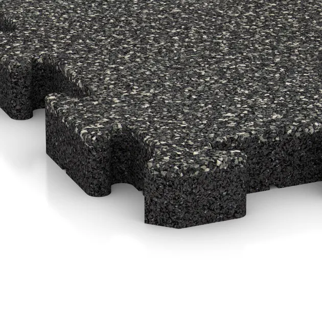 Detailaufnahme der Randausprägung von WARCO-Produkt 4145, Ballspielplatte, Format 500 x 500 x 50 mm, Farbe Dunkelgrauer Granit.