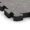 Detailaufnahme der Randausprägung von WARCO-Produkt 4563, Rubber sportvloer HD, Format 500 x 500 x 50 mm, Farbe Grijs Melange.