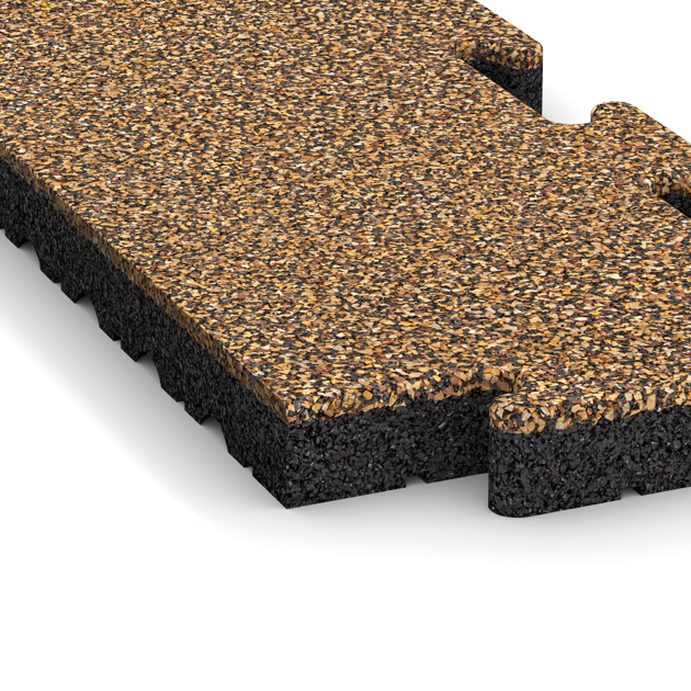 Detailaufnahme der Randausprägung von WARCO-Produkt 4937, Randtegel, Format 500 x 235 x 40 mm, Farbe Rattan Lounge.