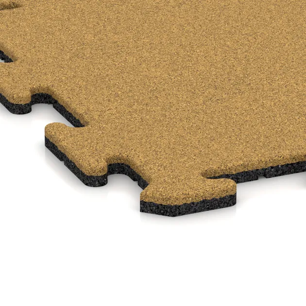 Detailaufnahme der Randausprägung von WARCO-Produkt 6206, Balkon-Bodenbelag 1,8 cm – wetterfest, Format 500 x 500 x 18 mm, Farbe Zitronengelb.