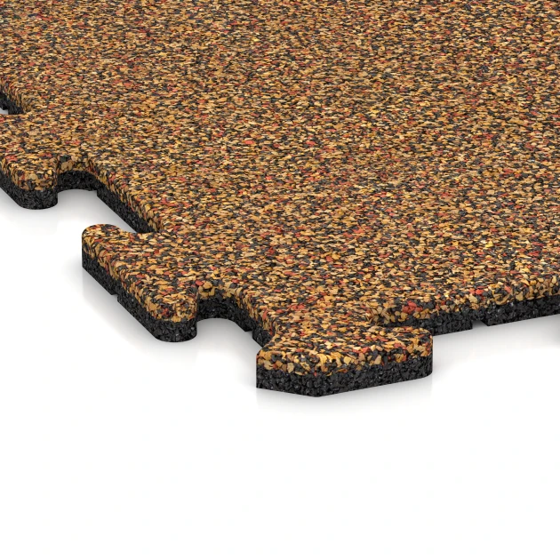 Detailaufnahme der Randausprägung von WARCO-Produkt 5949, Indoor-Klickfliese, Format 100 x 100 x 1,8 cm | 1,00 m², Farbe Terra Cotta.