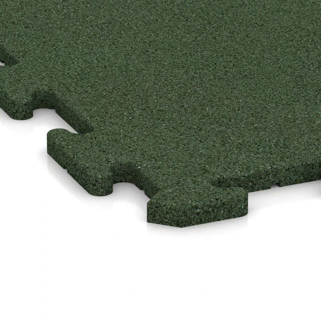 Detailaufnahme der Randausprägung von WARCO-Produkt 4245, Sportvloerplaat 1,8 cm, Format 100 x 100 x 1,8 cm | 1,00 m², Farbe Grasgroen.