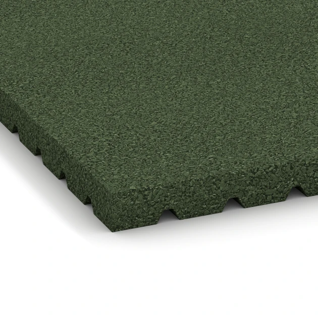 Detailaufnahme der Randausprägung von WARCO-Produkt 3642, Stalmat HD, Format 100 x 100 x 4 cm, Farbe Grasgroen.