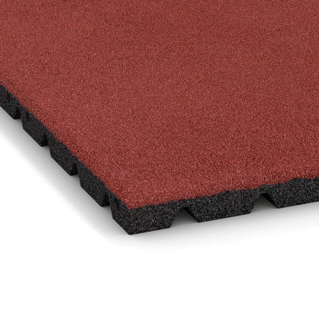 Detailaufnahme der Randausprägung von WARCO-Produkt 0540, Valtegel, Format 500 x 500 x 30 mm, Farbe Koraalrood.