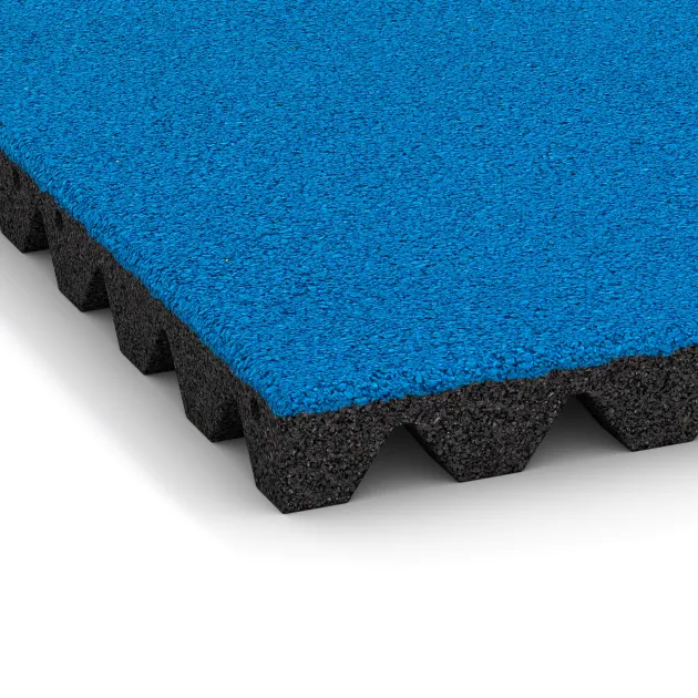 Detailaufnahme der Randausprägung von WARCO-Produkt 0631, Valtegel, Format 500 x 500 x 45 mm, Farbe Hemelsblauw.