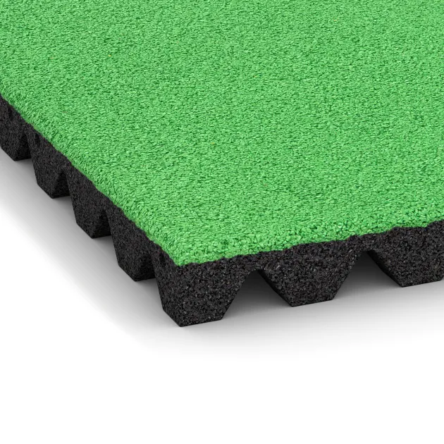 Detailaufnahme der Randausprägung von WARCO-Produkt 0635, Valtegel, Format 500 x 500 x 45 mm, Farbe Meigroen.