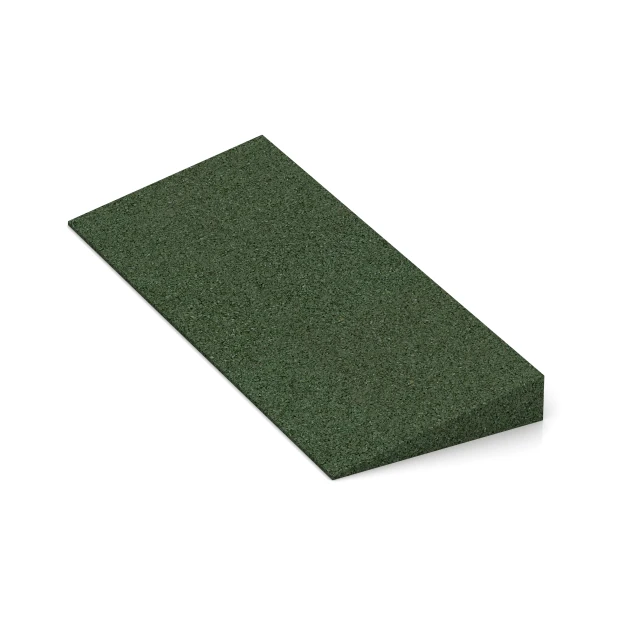 Detailaufnahme der Randausprägung von WARCO-Produkt 2240, Übergangsrampe 50 × 4,3 cm, Format 500 x 200 mm | 8 < 43 mm, Farbe Grasgrün.