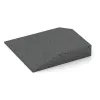 Detailaufnahme der Randausprägung von WARCO-Produkt 0502, Hoekpaneel (twee zijden afgeschuind), Format 500 x 500 x 100 mm, Farbe Leigrijs.