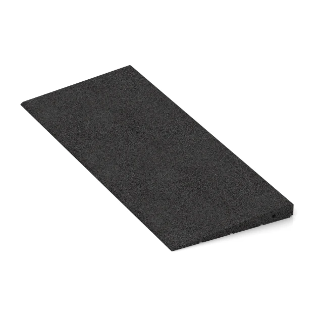 Detailaufnahme der Randausprägung von WARCO-Produkt 2388, Drempelhulp 75 cm, Format 75 x 30 cm | 8 < 35 mm, Farbe Antraciet.