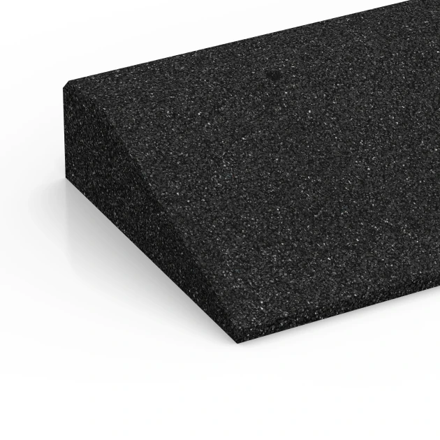 Detailaufnahme der Randausprägung von WARCO-Produkt 6601, Drempelhulp, Format 100 × 25 cm | 1 < 8 cm, Farbe Antraciet.