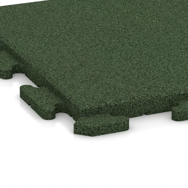 Detailaufnahme der Randausprägung von WARCO-Produkt 1250, Terrassenplatte Classic, Format 500 x 500 x 30 mm, Farbe Grasgrün.