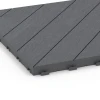 La vue détaillée sur les bords du produit WARCO 6326, Point de Hongrie – Dalle clipsable, au format 38,5 x 38,5 x 2 cm, en couleur Gris argent.