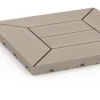 Detailaufnahme der Randausprägung von WARCO-Produkt 6350, Cassettepatroon – Vlondertegel, Format 30 x 30 x 2 cm, Farbe Vanille.