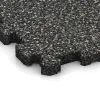 Detailaufnahme der Randausprägung von WARCO-Produkt 3848, Zwembadrandtegel zonder voegen, Format 306 x 306 x 20 mm, Farbe Donkergrijs Graniet.