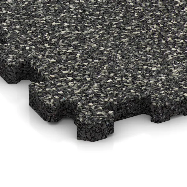 Detailaufnahme der Randausprägung von WARCO-Produkt 3848, Zwembadrandtegel zonder voegen, Format 306 x 306 x 20 mm, Farbe Donkergrijs Graniet.