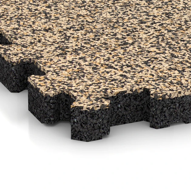 La vue détaillée sur les bords du produit WARCO 4258, Revêtement de sol extérieur, au format 30,6 x 30,6 x 3 cm | 0,094 m², en couleur Travertin.