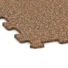 Detailaufnahme der Randausprägung von WARCO-Produkt 1023, Fitnessvloer Compact, Format 970 x 970 x 8 mm, Farbe Terra Cotta.