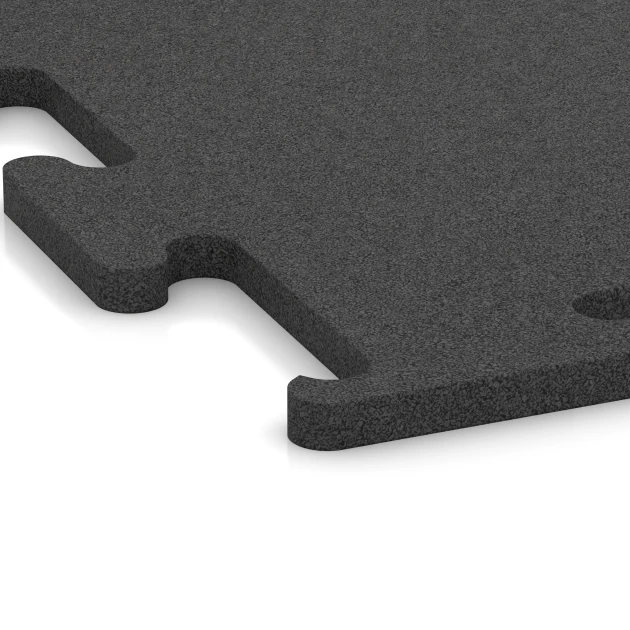 Detailaufnahme der Randausprägung von WARCO-Produkt 3751, Fitness Performance Elite Trainingsvloer, Format 50 x 50 x 2 cm | 0,25 m², Farbe Antraciet.