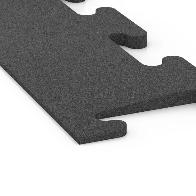 Detailaufnahme der Randausprägung von WARCO-Produkt 6594, Fitness Performance Elite oplooprand, Format 100 × 20 cm | 0,5 < 2 cm, Farbe Antraciet.