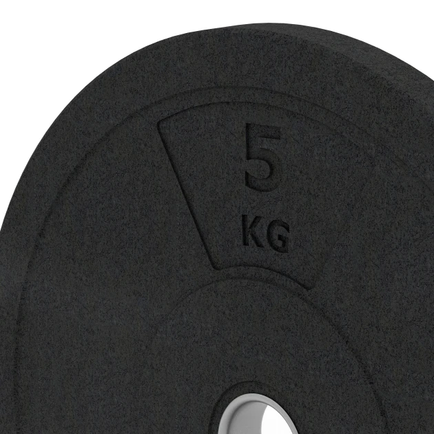 La vue détaillée sur les bords du produit WARCO 6084, Bumper Plate, au format 5 kg | ø 45,4 x 3,15 cm, en couleur Anthracite.