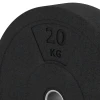Detailaufnahme der Randausprägung von WARCO-Produkt 6089, Bumper Plate Slim, Format 20 kg | ø 45,4 x 8,61 cm, Farbe Anthrazit.