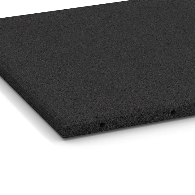 Detailaufnahme der Randausprägung von WARCO-Produkt 6127, Rubberen speelplaatstegel – 95 cm, Format 50 x 50 x 3 cm, Farbe Antraciet.