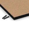 Detailaufnahme der Randausprägung von WARCO-Produkt 6222, Fallschutzplatten, Format 50 x 50 x 4 cm, Farbe Sandbeige.