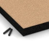 Detailaufnahme der Randausprägung von WARCO-Produkt 6270, Fallschutzplatte – 180 cm, Format 50 x 50 x 6 cm, Farbe Sandbeige.