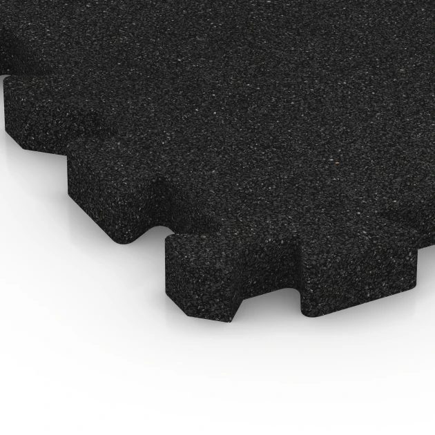 La vue détaillée sur les bords du produit WARCO 6980, Dalles de terrain multisport, au format 50 x 50 x 4 cm | 0,25 m², en couleur Anthracite.