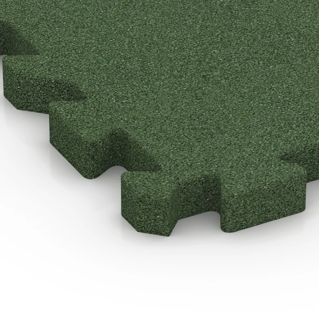 La vue détaillée sur les bords du produit WARCO 6982, Dalles de terrain multisport, au format 50 x 50 x 4 cm | 0,25 m², en couleur Vert herbe.