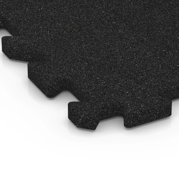 La vue détaillée sur les bords du produit WARCO 6987, Dalles de terrain multisport, au format 50 x 50 x 3 cm | 0,25 m², en couleur Anthracite.