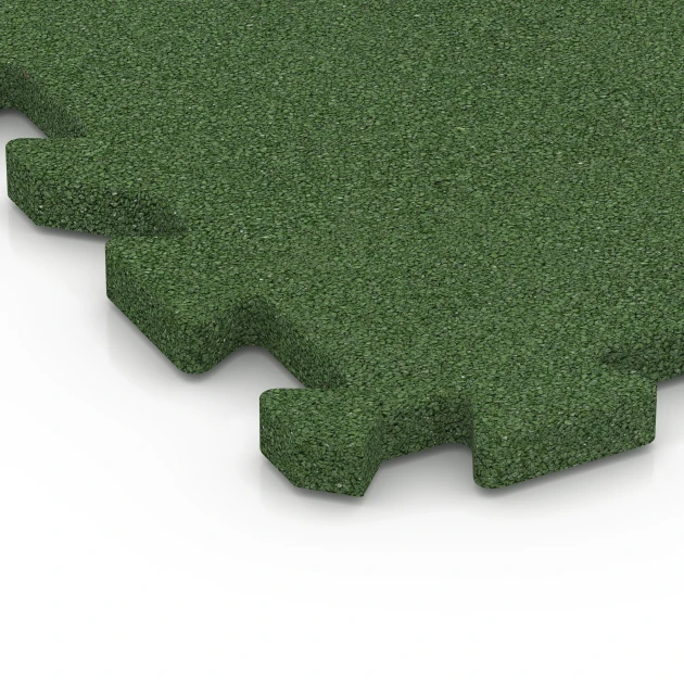 Detailaufnahme der Randausprägung von WARCO-Produkt 6991, Ballspielplatte, Format 50 x 50 x 3 cm | 0,25 m², Farbe Grasgrün.