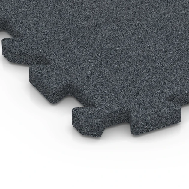 La vue détaillée sur les bords du produit WARCO 6993, Dalles de terrain multisport, au format 50 x 50 x 3 cm | 0,25 m², en couleur Gris ardoise.