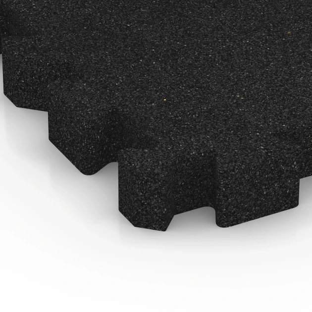 La vue détaillée sur les bords du produit WARCO 6405, Dalle amortissante – 220 cm, au format 50 x 50 x 6 cm | 0,25 m², en couleur Anthracite.