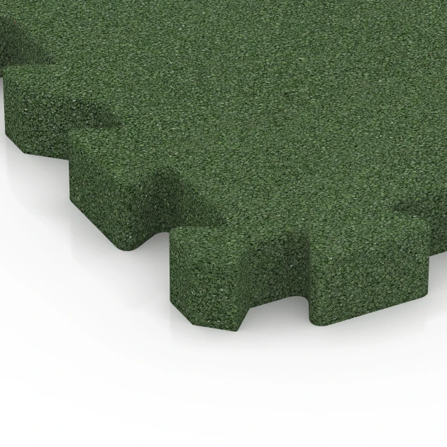 La vue détaillée sur les bords du produit WARCO 6403, Dalle amortissante – 190 cm, au format 50 x 50 x 5 cm | 0,25 m², en couleur Vert herbe.