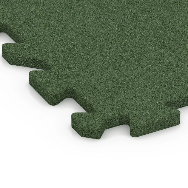 Detailaufnahme der Randausprägung von WARCO-Produkt 6985, Fitnesstegel, Format 50 x 50 x 2 cm | 0,25 m², Farbe Grasgroen.
