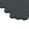La vue détaillée sur les bords du produit WARCO 6323, Tapis de protection de sol fitness, au format 102,5 x 102,5 x 2,5 cm | 1,05 m², en couleur Anthracite.