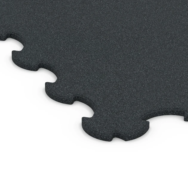 Detailaufnahme der Randausprägung von WARCO-Produkt 7086, Hunde-Bodenschutzmatte, Format 102,5 x 102,5 x 1,5 cm | 1,05 m², Farbe Anthrazit.