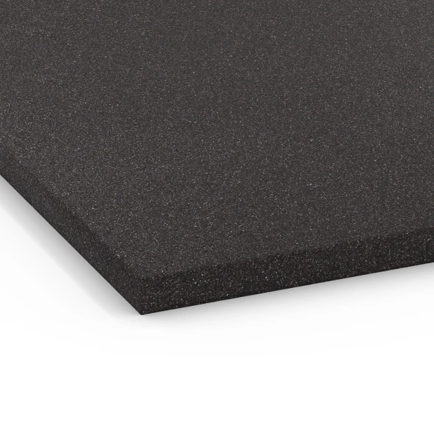 Detailaufnahme der Randausprägung von WARCO-Produkt 6658, Funktionsplatte Kl. 1, Format 104 x 104 x 2,7 cm, Farbe Anthrazit.