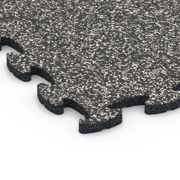 Detailaufnahme der Randausprägung von WARCO-Produkt 6751, Speelmat, Format 44,6 x 44,6 x 1,8 cm, Farbe Donkergrijs graniet.