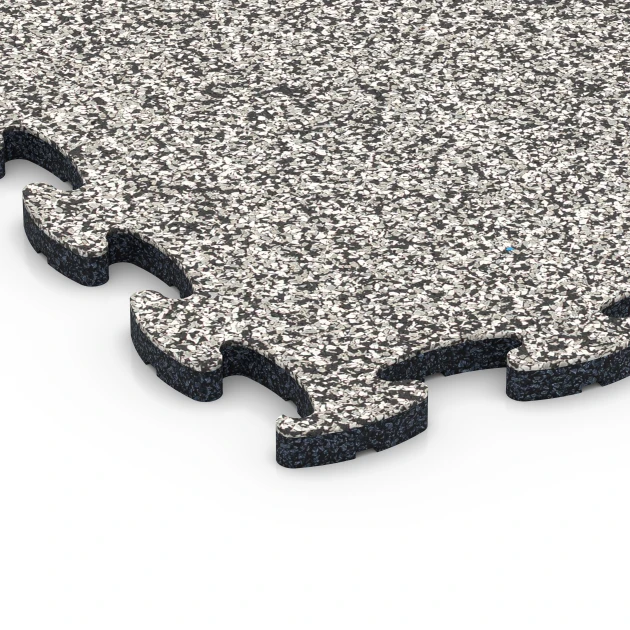 Detailaufnahme der Randausprägung von WARCO-Produkt 6752, Speelmat, Format 44,6 x 44,6 x 1,8 cm, Farbe Grijs graniet.