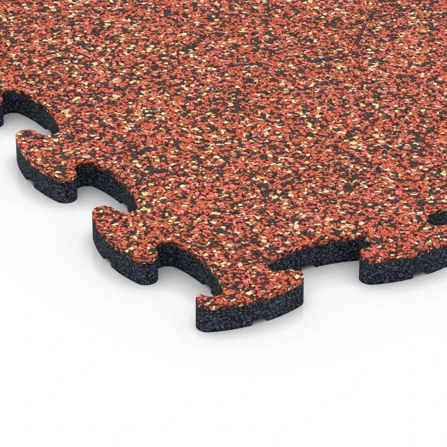La vue détaillée sur les bords du produit WARCO 6800, Sol agility pour chiens, au format 44,6 x 44,6 x 1,8 cm, en couleur Etna.