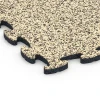 Detailaufnahme der Randausprägung von WARCO-Produkt 6829, Fitness Active Floor System, Format 44,6 x 44,6 x 1,8 cm, Farbe Travertin.